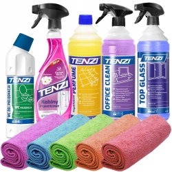TENZI ZESTAW ŚRODKÓW PŁYNÓW PŁYN DO SPRZĄTANIA MYCIA DOMU ŁAZIENKI SZYB XXL