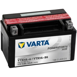 AKUMULATOR MOTOCYKLOWY AGM YTX7A-BS/TX7A-BS 12V 6Ah 105A VARTA - ROK 2024