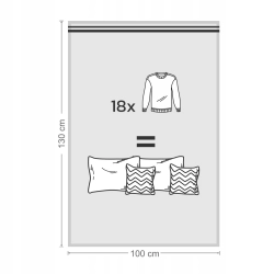 WOREK PRÓŻNIOWY 100x130 CM NA UBRANIA POŚCIEL ODZIEŻ KOZAK DUŻY - 1 SZTUKA