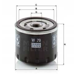 FILTR OLEJU MANN W79 NISSAN OPEL RENAULT DACIA