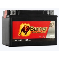AKUMULATOR MOTOCYKLOWY BANNER 50812 8AH/110A 12V P+ AGM BTX9-BS YTX9-BS