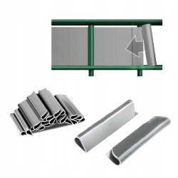 KLIPSY DO TAŚMY OGRODZENIOWEJ THEFENCE 4,75CM SZARE 20 SZT.