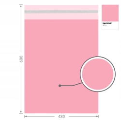 RÓŻOWE MOCNE FOLIOPAKI KURIERSKIE FOLIOPAK KURIERSKI 430x600 500 SZTUK