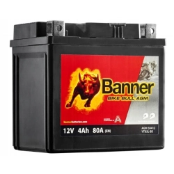 AKUMULATOR BANNER BIKE BULL AGM 4AH 80A 12V P+ YTX5L-BS NAJNOWSZY MODEL