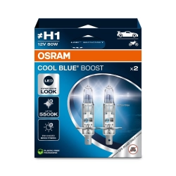 ŻARÓWKI OSRAM COOL BLUE BOOST H1 80W 5500K DUOBOX 2 SZT.