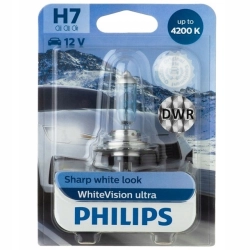 ŻARÓWKA PHILIPS H7 WHITEVISION ULTRA 4200K 12972WVUB1 1 SZTUKA