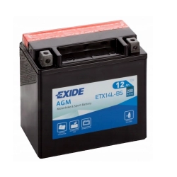 AKUMULATOR MOTOCYKLOWY EXIDE YTX14L-BS 12V 12Ah 200A EN P+ NAJNOWSZY MODEL