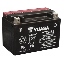 AKUMULATOR MOTOCYKLOWY YUASA MOTO YTX9-BS 12V 8AH 135A