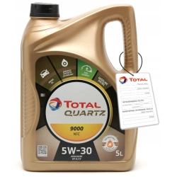 TOTAL QUARTZ 9000 FUTURE NFC 5W30 5L ACEA A5/B5 5L