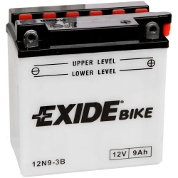 AKUMULATOR MOTOCYKLOWY EXIDE 12N9-3B 12V 9AH 90A - NAJNOWSZY MODEL