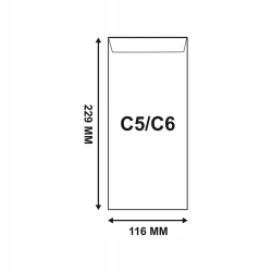 KOPERTA KOPERTY BIAŁE BIUROWE LISTOWE C5/C6 BEZ OKIENKA MOCNY KLEJ 50 SZT