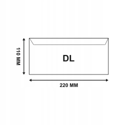 KOPERTA KOPERTY BIAŁE BIUROWE LISTOWE DL BEZ OKIENKA MOCNY KLEJ 50 SZT