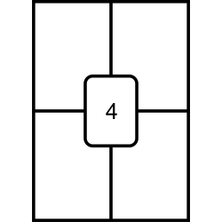 ETYKIETY SAMOPRZYLEPNE BIAŁE A4 100 ARKUSZY 105x148 mm 400 ETYKIET