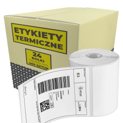 ETYKIETY TERMICZNE 10x17 cm 400 sztuk 24 ROLKI