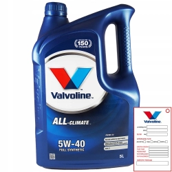 VALVOLINE ALL-CLIMATE 5W40 DIESEL C3 5L VW 505.01