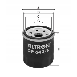 FILTR OLEJU FILTRON OP 643/6 DO RENAULT DACIA