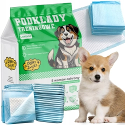 PODKŁADY CHŁONNE PREMIUM HIGIENICZNE MATY ZAPACHOWE DLA PSA L 90x60 100 SZT