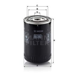 FILTR OLEJU MANN W 940/44 AUDI VW W940/44