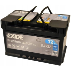 AKUMULATOR EXIDE PREMIUM 72AH 720A EA722 !