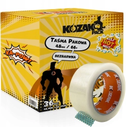 TAŚMA PAKOWA KLEJĄCA BARDZO MOCNA KAUCZUKOWA HOT MELT 48/66Y KARTON 36 SZT