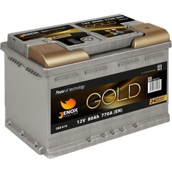 AKUMULATOR SAMOCHODOWY JENOX GOLD 12V 80AH 770A PRAWY +