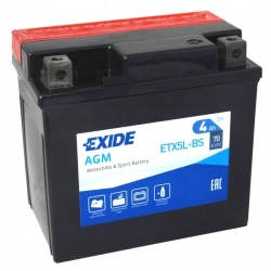 AKUMULATOR MOTOCYKLOWY EXIDE ETX5L-BS YTX5L-BS 12V 4AH 70A EN P+