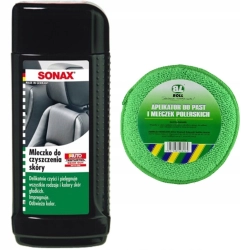 MLECZKO DO CZYSZCZENIA SKÓRY SONAX 291141 250 ML + APLIKATOR BOLL 3541