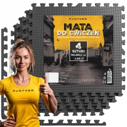 OCHRONNA MATA PODŁOGA GUMOWA PUZZLE NA SIŁOWNIĘ POD SPRZĘT 4 SZT 60x60