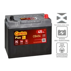AKUMULATOR CENTRA PLUS 45AH 330A CB454