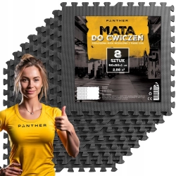 OCHRONNA MATA PODŁOGA GUMOWA PUZZLE NA SIŁOWNIĘ POD SPRZĘT 8 SZT 60x60