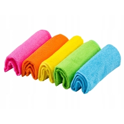 ŚCIERKI Z MIKROFIBRY 30x30CM ZESTAW 5 SZT DO SPRZĄTANIA DOMU BIURA ŁAZIENKI