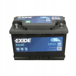 AKUMULATOR SAMOCHODOWY EXIDE EXCELL 74AH/680A L+ EB741