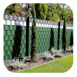 TAŚMA OGRODZENIOWA BASIC LINE 19cm x 35m ZIELONA NA OGRODZENIE PANELOWE UV