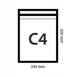 KOPERTY KURIERSKIE KANGURKI PRZYLGI KOZAK C4 325-235mm 1000 SZTUK MOCNE