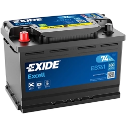 AKUMULATOR SAMOCHODOWY EXIDE EXCELL 74AH/680A L+ EB741