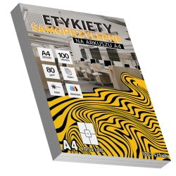 ETYKIETY SAMOPRZYLEPNE BIAŁE A4 100 ARKUSZY 105x148 mm 400 ETYKIET
