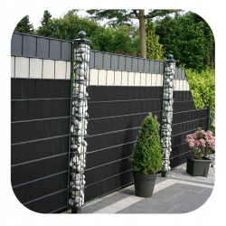TAŚMA OGRODZENIOWA CZARNA 19cm x 35m BASIC OSŁONA NA OGRODZENIE PANELOWE UV
