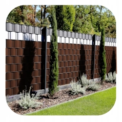 TAŚMA OGRODZENIOWA BRĄZOWA 19cm x 35m OSŁONA NA OGRODZENIE PANELOWE UV