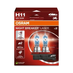 ŻARÓWKI OSRAM NIGHT BREAKER LASER +150 H11 55 W 2 SZTUKI