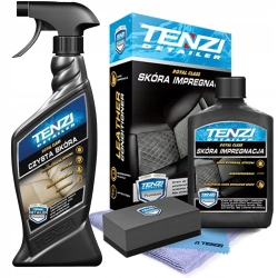 ZESTAW TENZI DO SKÓRY TAPICERKI SKÓRZANEJ CZYSZCZENIE + IMPREGNAT AD37+AD39