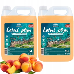 LETNI PŁYN DO SPRYSKIWACZY HYDROFOBOWY 10L USUWA OWADY ZAPACH BRZOSKWINIA