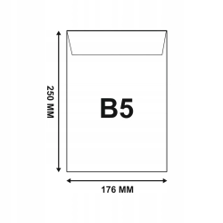 KOPERTA KOPERTY BIAŁE BIUROWE LISTOWE B5 BEZ OKIENKA MOCNY KLEJ 500 SZT