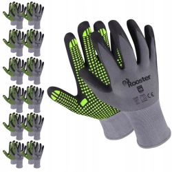 RĘKAWICE ROBOCZE SPANDEKS NYLON + NITRYL Z FLEX DOTS ROZMIAR 10 - 12 PAR
