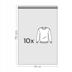 WOREK PRÓŻNIOWY 50X70 CM NA UBRANIA POŚCIEL ODZIEŻ KOZAK - 1 SZTUKA