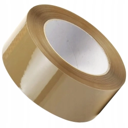 Taśma pakowa mocna taśma klejąca 48 mm/66y klej hot melt kauczuk BRĄZOWA