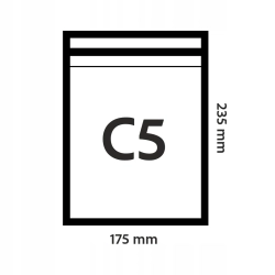 KOPERTY KURIERSKIE KANGURKI PRZYLGI KOZAK C5 235-175mm 1000 SZTUK MOCNE