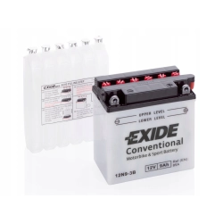 AKUMULATOR MOTOCYKLOWY EXIDE 12N9-3B 12V 9AH 90A - NAJNOWSZY MODEL
