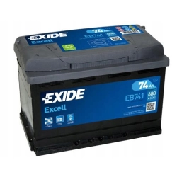 AKUMULATOR SAMOCHODOWY EXIDE EXCELL 74AH/680A L+ EB741