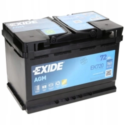 AKUMULATOR EXIDE START-STOP AGM 72AH 760A EK700 NEW MODEL ASSISTANCE EK720