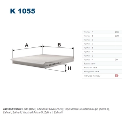 FILTR KABINOWY FILTRON K 1055